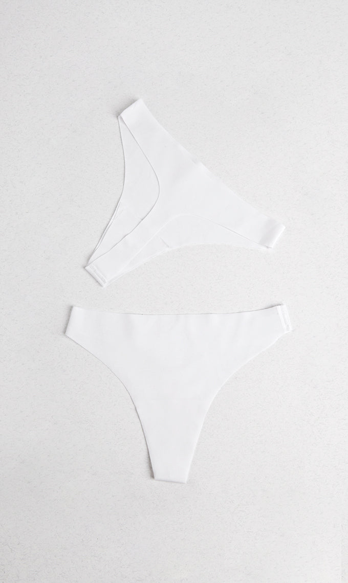 White seamless thong