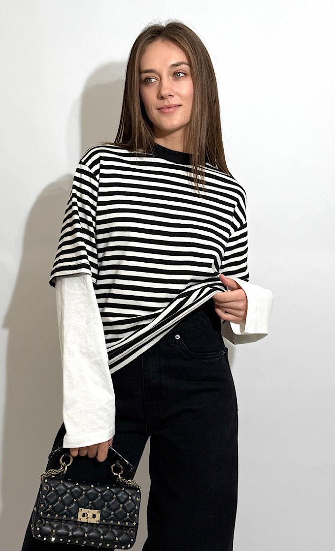 BRANDY BLACK STRIPED SHIRT 