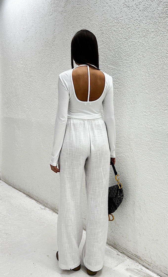 White camila pants