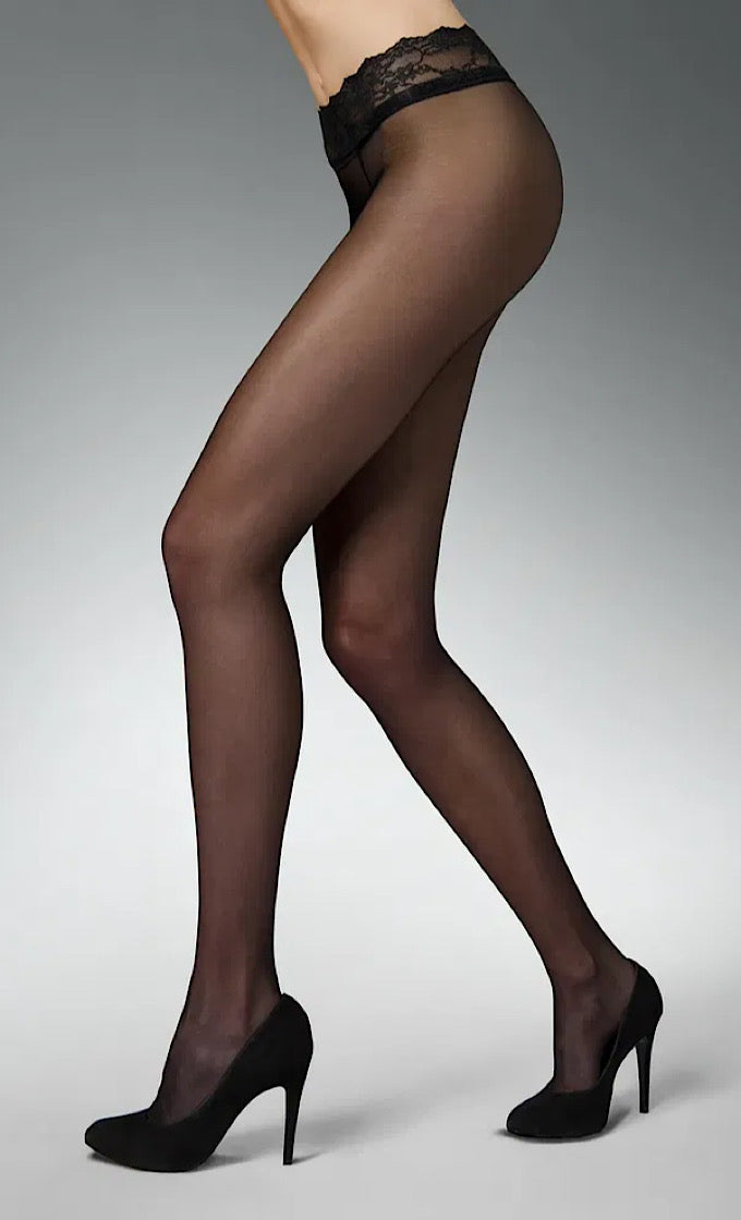 15 DEN black low cut tights